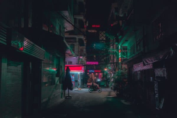 fotografia di strada notturna